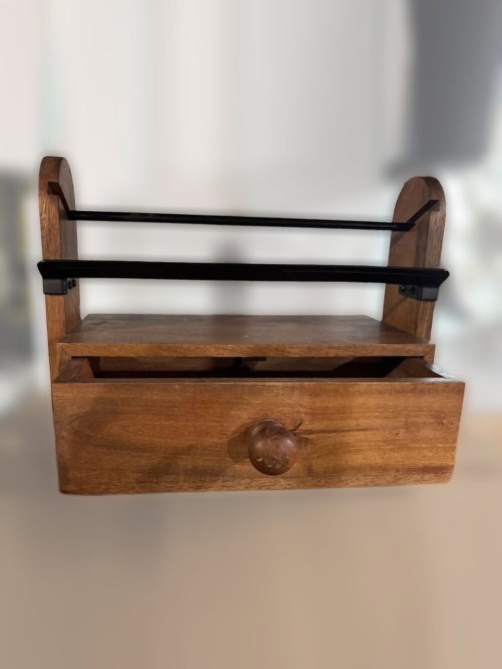 Ribbon Spool Holder with Supply Drawer Brown/Black - Hearth & Hand™ with Magnoli